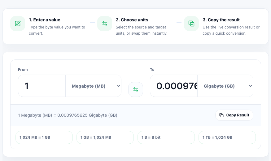Byte Converter practical workflow guide in UtilFlow
