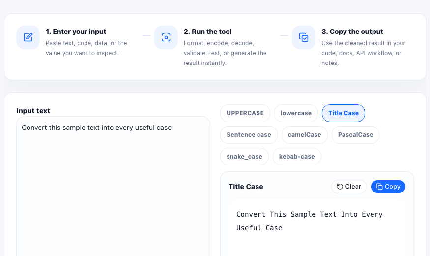 Case Converter practical workflow guide in UtilFlow