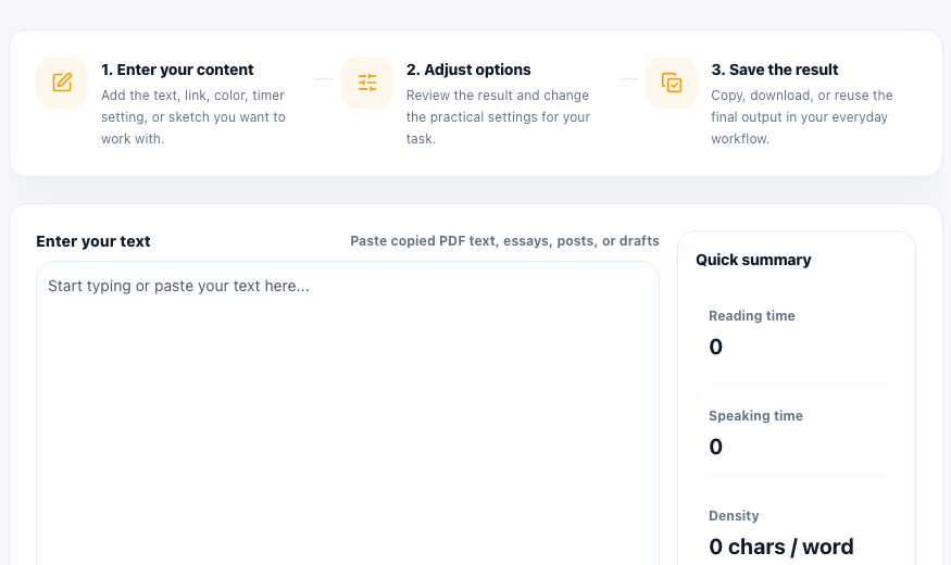 Word Counter tool in UtilFlow