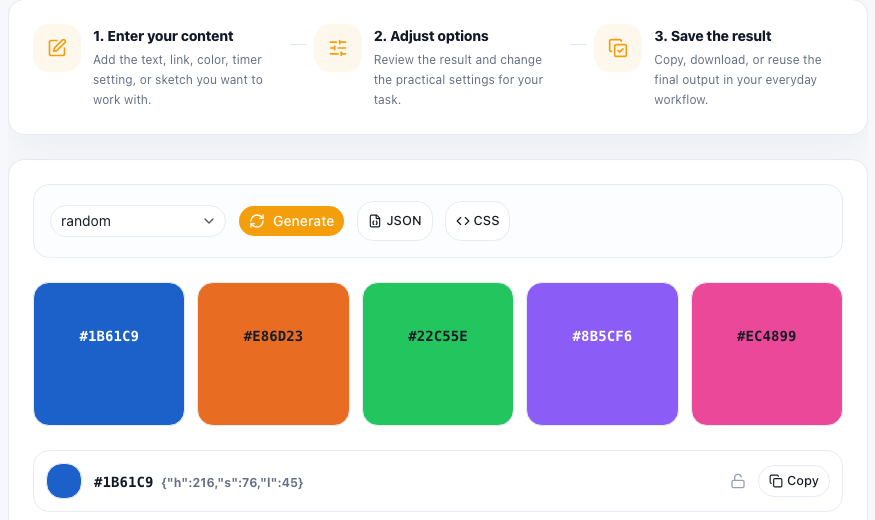 Color Palette practical workflow guide in UtilFlow