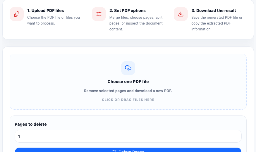 Delete PDF Pages practical workflow guide in UtilFlow