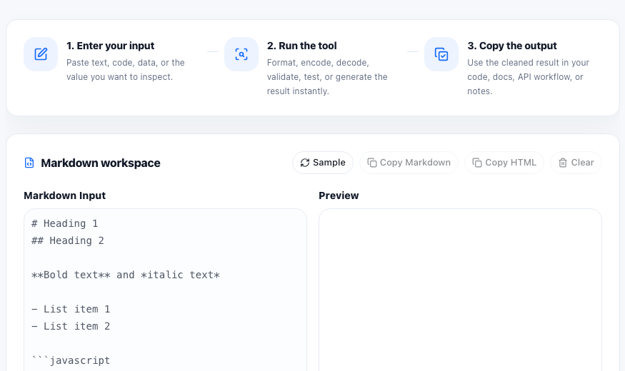 Markdown Editor practical workflow guide in UtilFlow