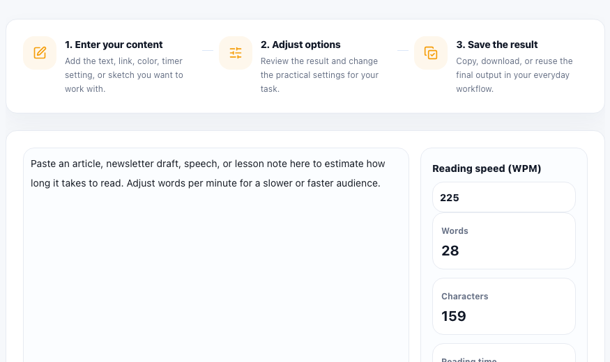 Reading Time Calculator practical workflow guide in UtilFlow