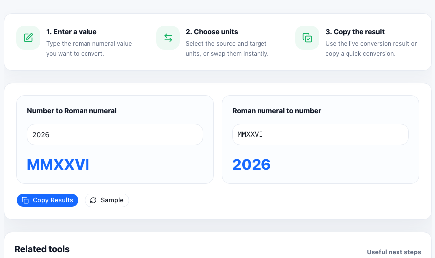 Roman Numeral Converter practical workflow guide in UtilFlow