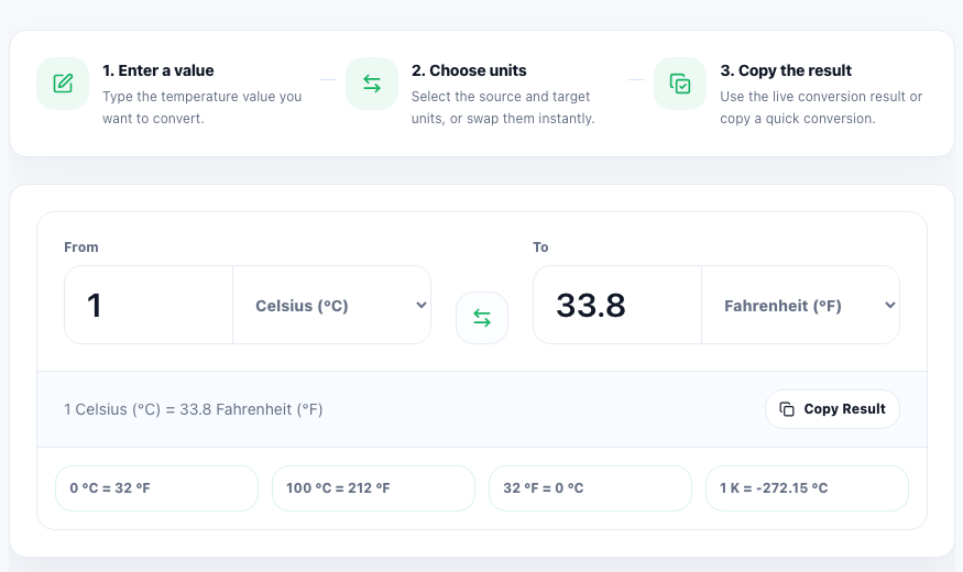 Temperature Converter practical workflow guide in UtilFlow