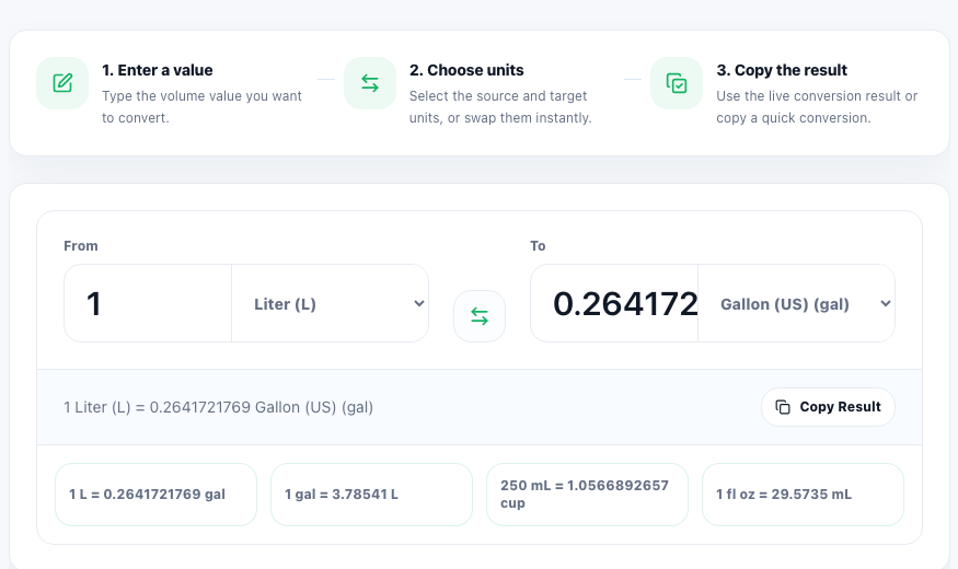 Volume Converter practical workflow guide in UtilFlow